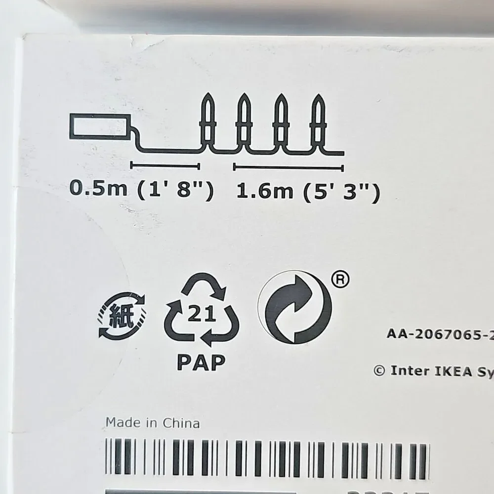 IKEA LEDFYR LED String Light With 12 Lights x 2 NEW IN BOX 304.210.23